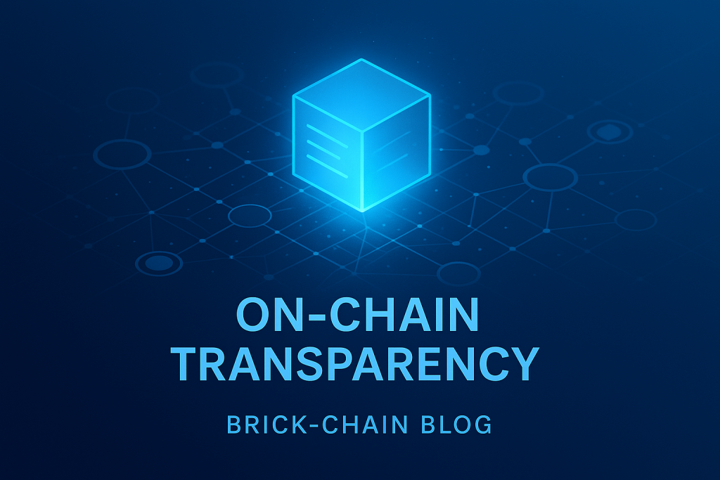 A glowing blue digital cube symbolizing a blockchain transaction over a connected data network grid.